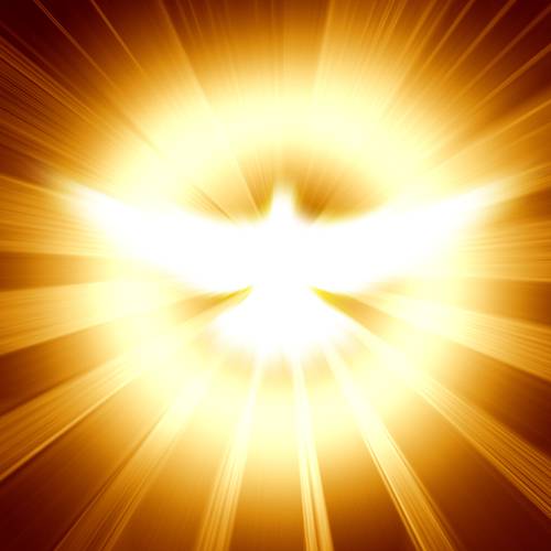 L'Esprit Saint symbolisé par la colombe et la lumière