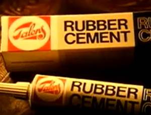 Talons rubber cement