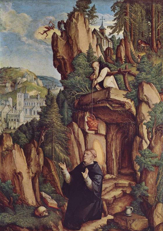 Saint Benoit dans la grotte - Meister von Meßkirch