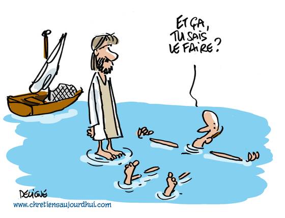 Jésus qui marche sur l'eau