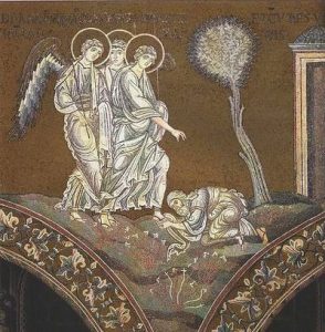 Abraham se prosterne devant les trois Anges