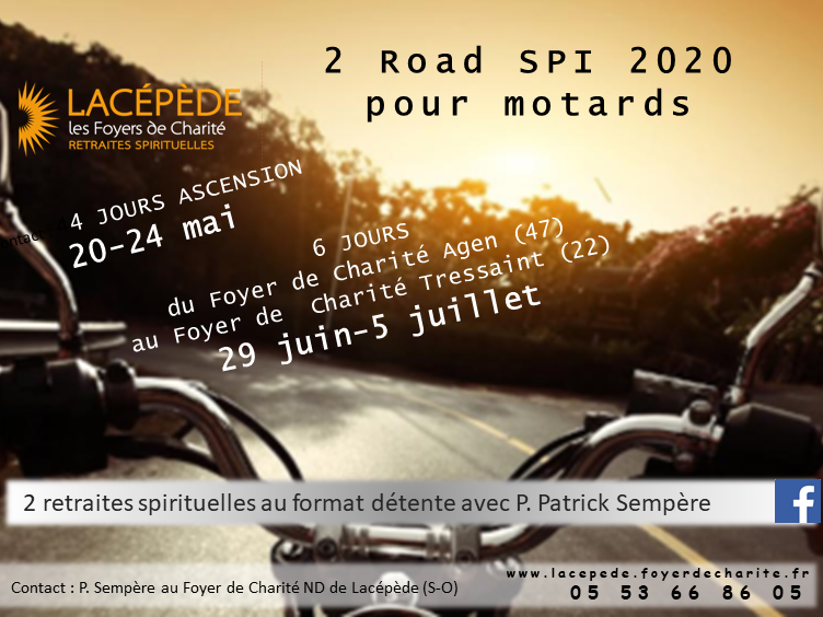 Pélerinage spirituel de motards avec les Foyers de Charité 2020